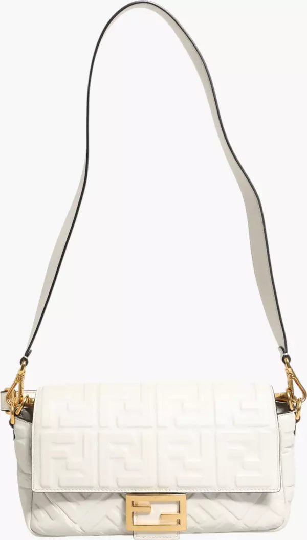 Fendi FF Embossed Baguette Nappa Leather Bag – Women | Designer Collection