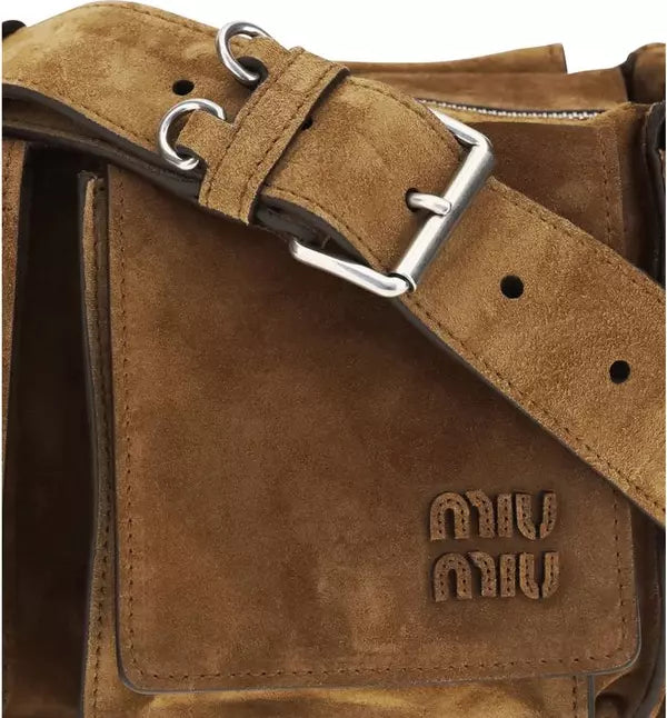 Miu Miu Brown Calf Leather Shoulder Bag – Women | Designer Collection