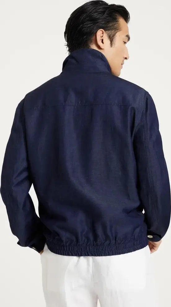 BRUNELLO CUCINELLI Blue Wool Bomber Jacket – Men | Designer Collection