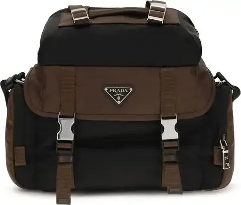 brown PRADA men's shoulder bag