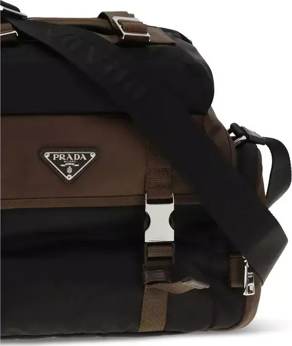 Prada Explore Re-Nylon Shoulder Bag Brown — Men