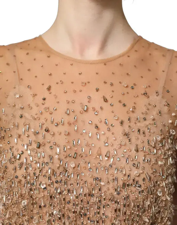 Dolce & Gabbana Crystal-Embellished Mermaid Gown – Brown | Women’s Evening Dress