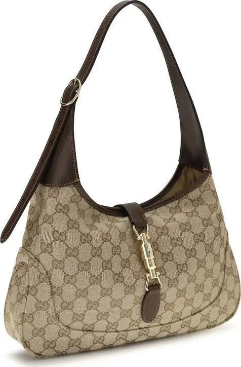 Gucci Jackie 1961 Medium Shoulder Bag Beige & Black | STORE 7994