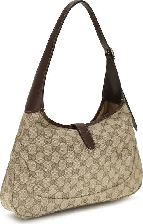 Gucci Jackie 1961 Medium Shoulder Bag Beige & Black | STORE 7994
