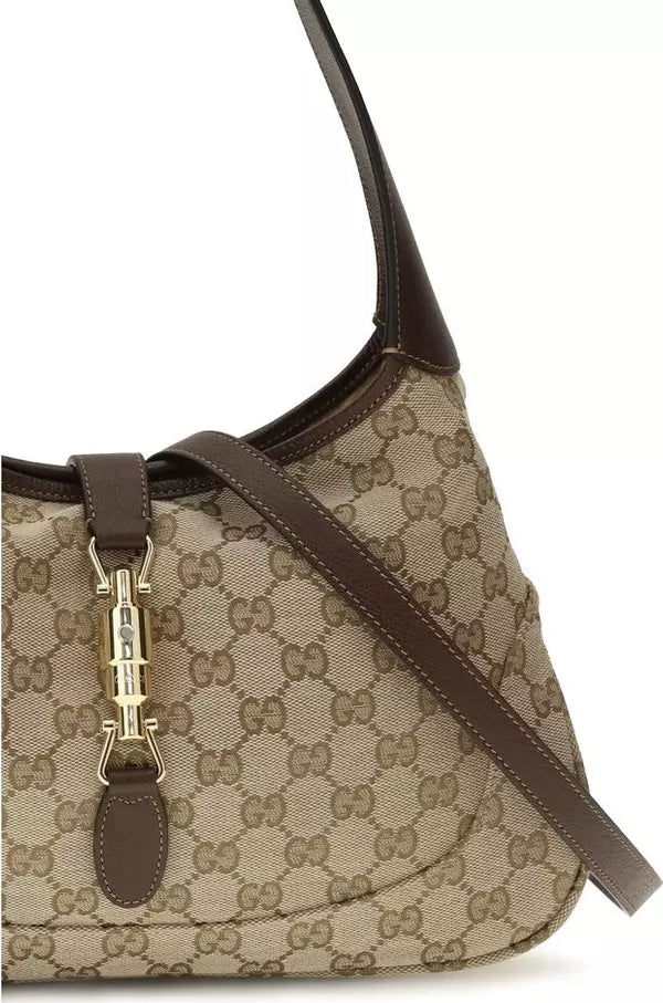 Gucci Jackie 1961 Medium Shoulder Bag Beige & Black | STORE 7994