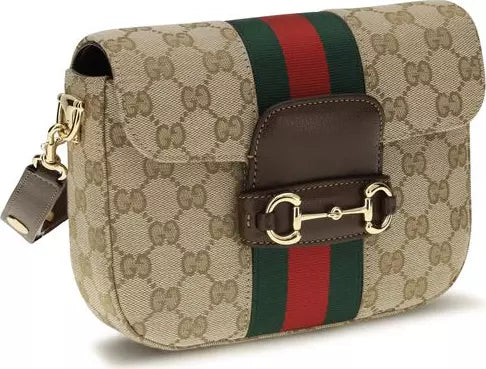Gucci Horse-bit 1955 Beige GG Fabric Shoulder Bag Women | STORE 7994