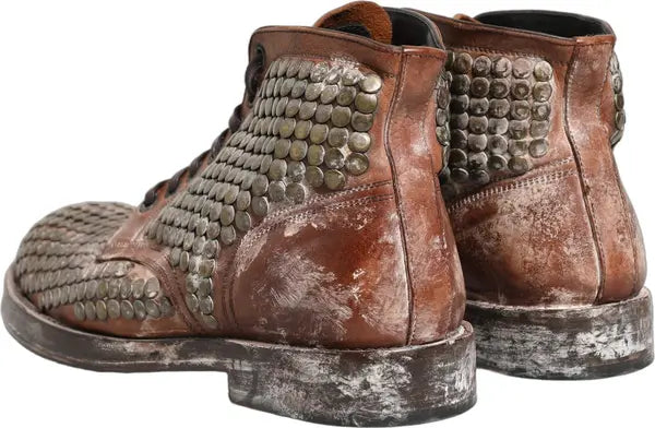 Dolce & Gabbana

Brown Leather Runway Studs Ankle Boots Shoes
