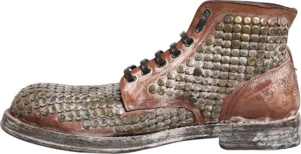 Dolce & Gabbana

Brown Leather Runway Studs Ankle Boots Shoes