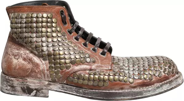 Dolce & Gabbana

Brown Leather Runway Studs Ankle Boots Shoes