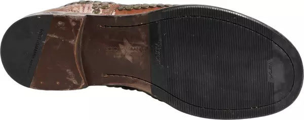 Dolce & Gabbana Black/Brown Leather Runway Studded Ankle Boots – Men’s Designer Shoes