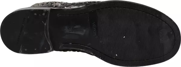 Dolce & Gabbana Black/Brown Leather Runway Studded Ankle Boots – Men’s Designer Shoes