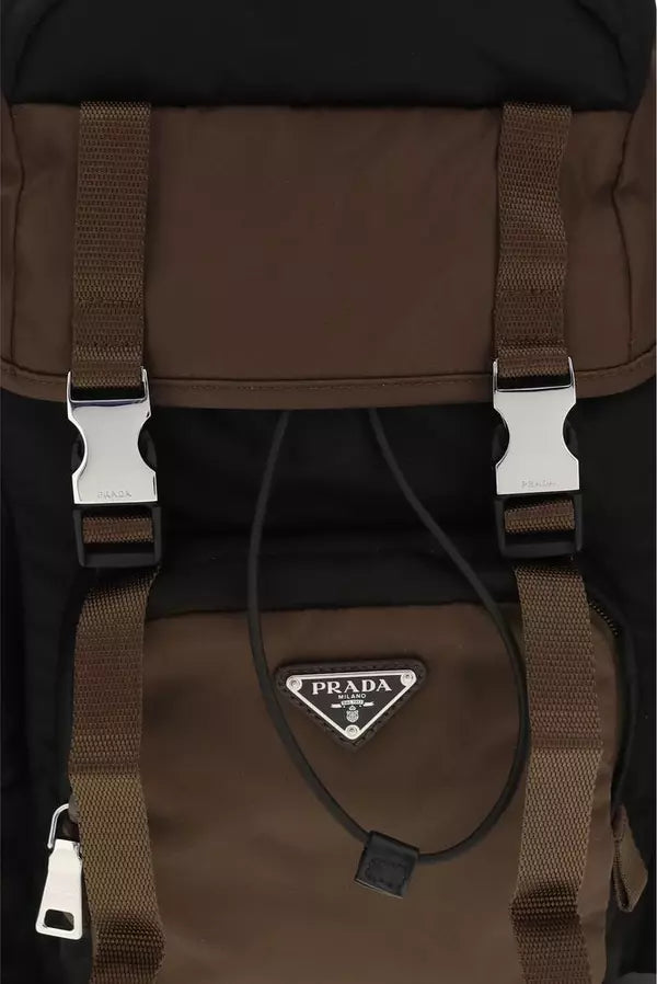 Prada Brown Re-Nylon & Leather Backpack