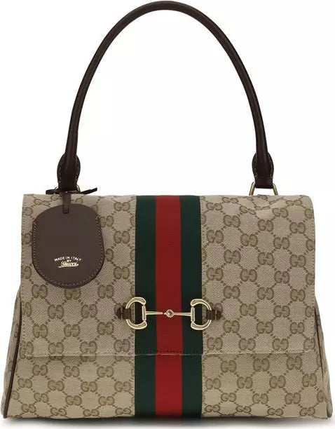 Gucci Beige GG Canvas Medium Paparazzo Handbag