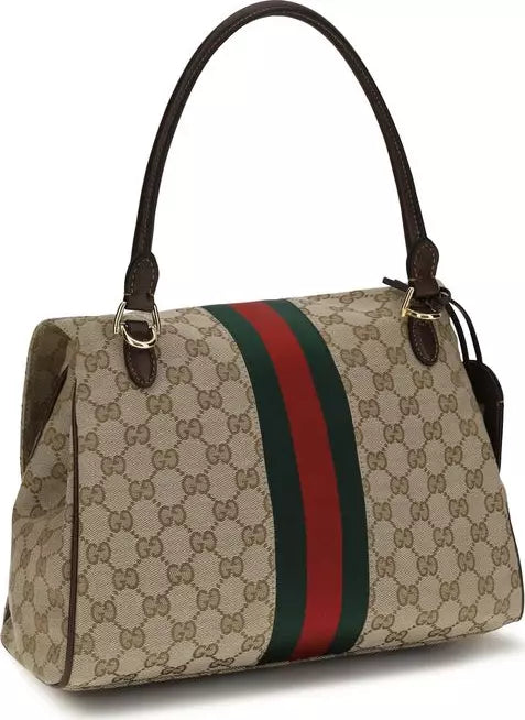 Gucci Beige GG Canvas Medium Paparazzo Handbag