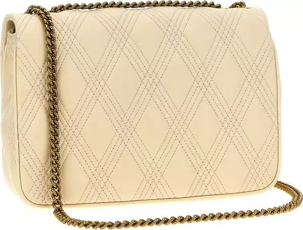 Valentino Garavani White Lamb Leather Quiltie 67 Shoulder Bag with VLogo Signature and quilted detailing
