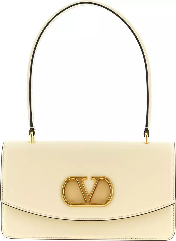 Valentino Garavani Vain Shoulder Bag – White Calfskin Leather