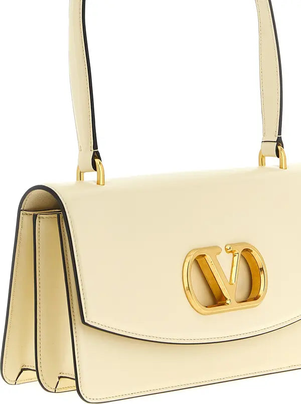 Valentino Garavani Vain Shoulder Bag – White Calfskin Leather