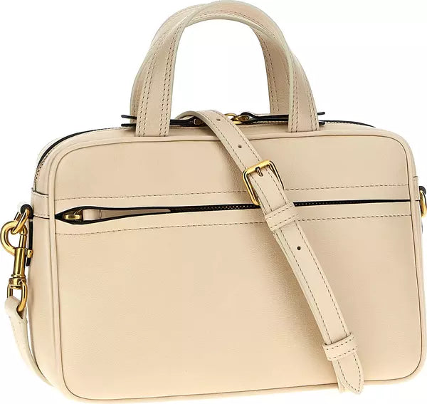 Valentino Garavani Viva Superstar White Black Lamb Leather Bag