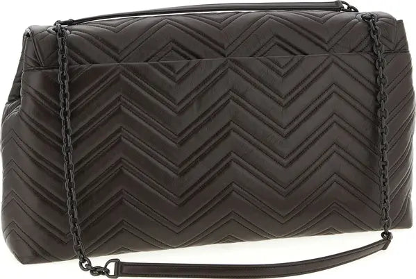 Gucci GG Marmont Large Brown Calfskin Shoulder Bag