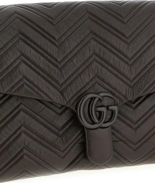 Gucci GG Marmont Large Brown Calfskin Shoulder Bag
