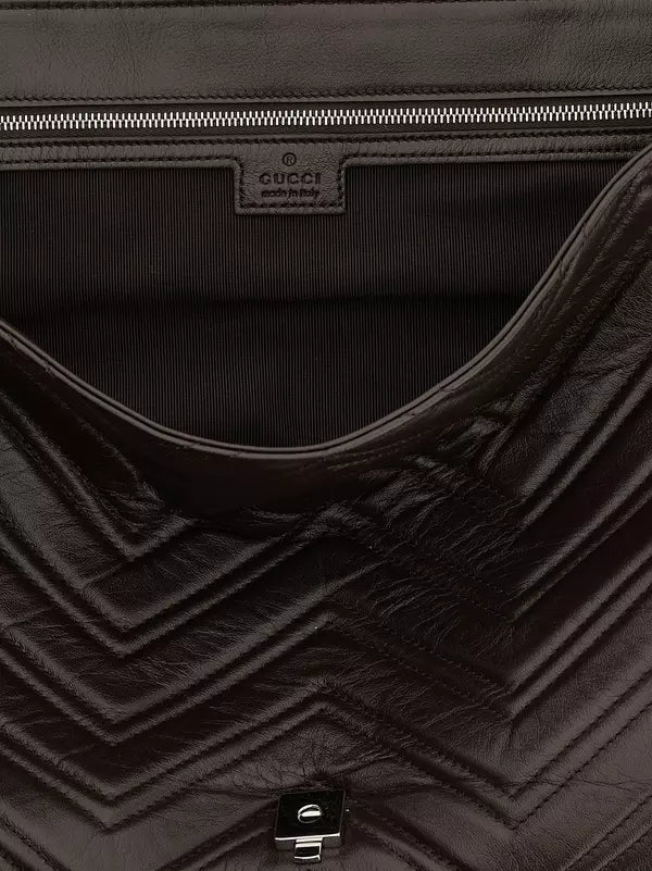Gucci GG Marmont Large Brown Calfskin Shoulder Bag