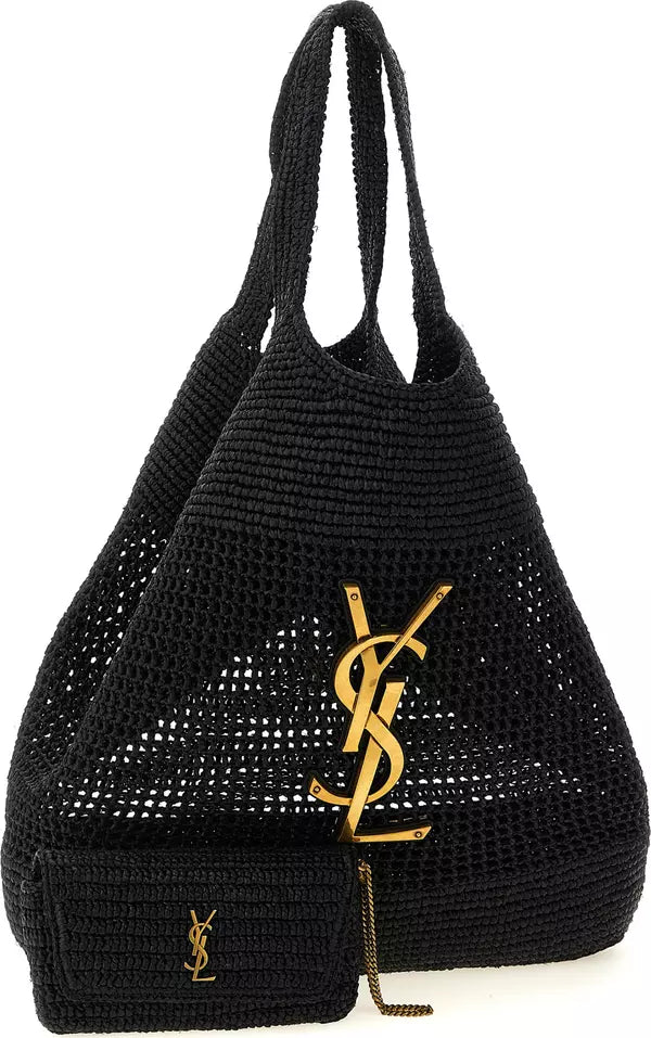 Saint Laurent

Black Raffia Tote Bag