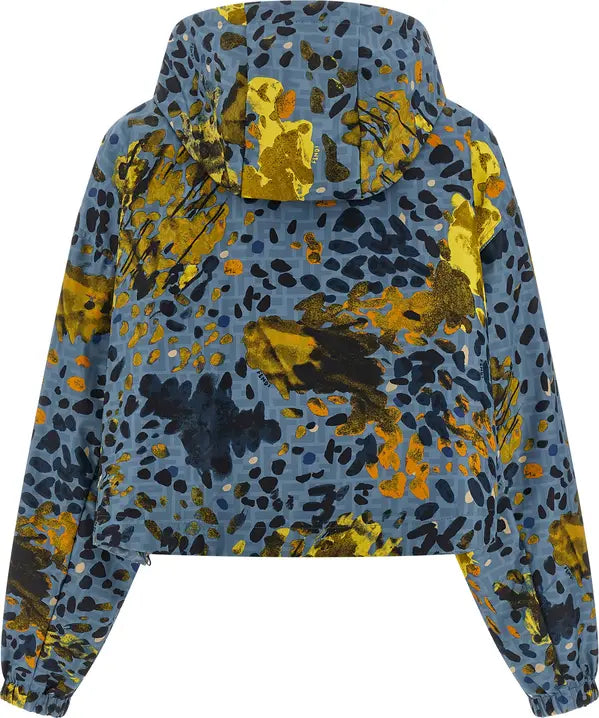 Fendi Blue Polyester Shell Jacke