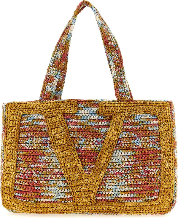Valentino Garavani Viva Superstar Raffia Tote Bag Multicolor Italy