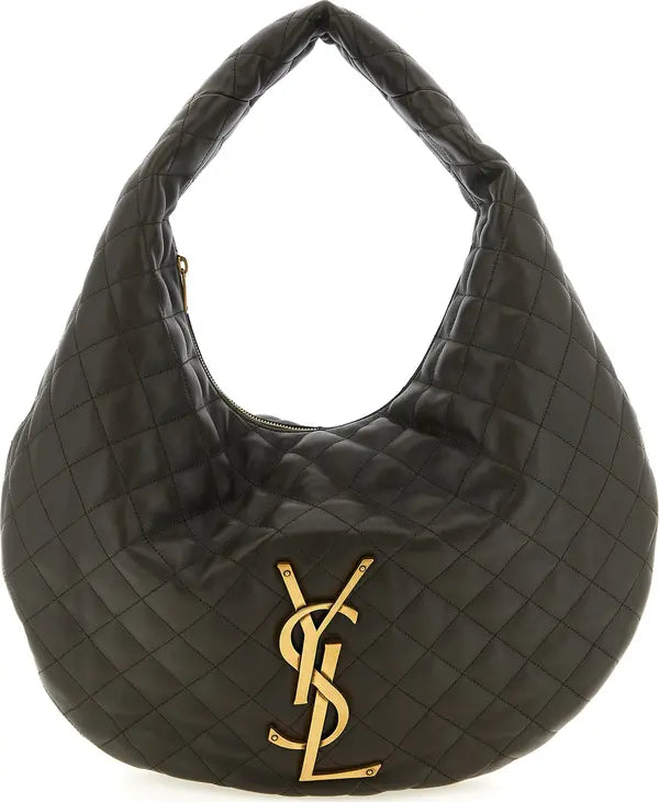 Saint Laurent Hobo Icare Brown Lamb Leather Shoulder Bag