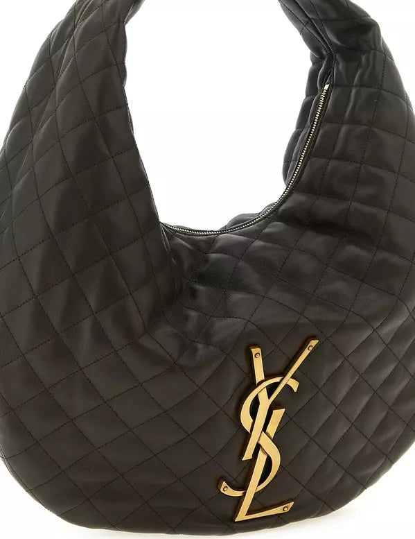Saint Laurent Hobo Icare Brown Lamb Leather Shoulder Bag