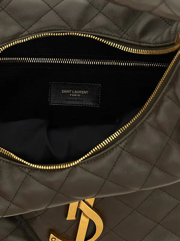 Saint Laurent Hobo Icare Brown Lamb Leather Shoulder Bag