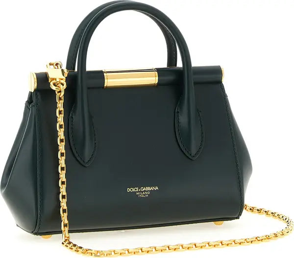 Dolce & Gabbana Marlene Mini Handbag Green Calfskin Leather