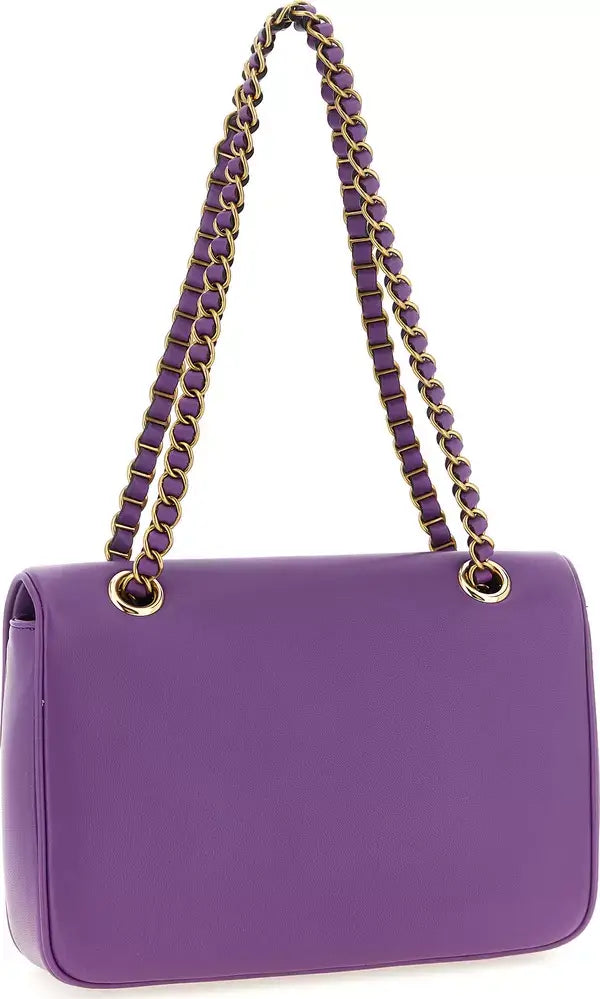 Valentino Garavani Djuna Purple Lamb Leather Shoulder Bag