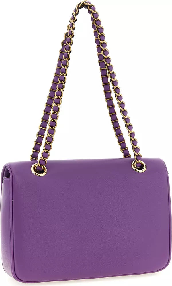 Valentino Garavani Djuna Purple Lamb Leather Shoulder Bag