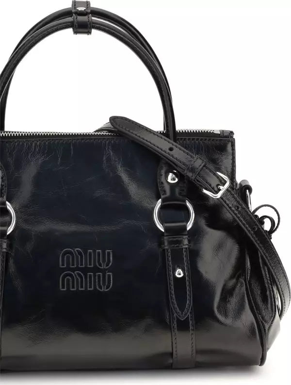 Miu Miu Black Calf Leather Handbag