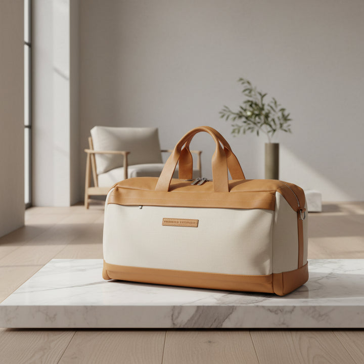 Brunello Cucinelli Active Leather Travel Bag – Beige