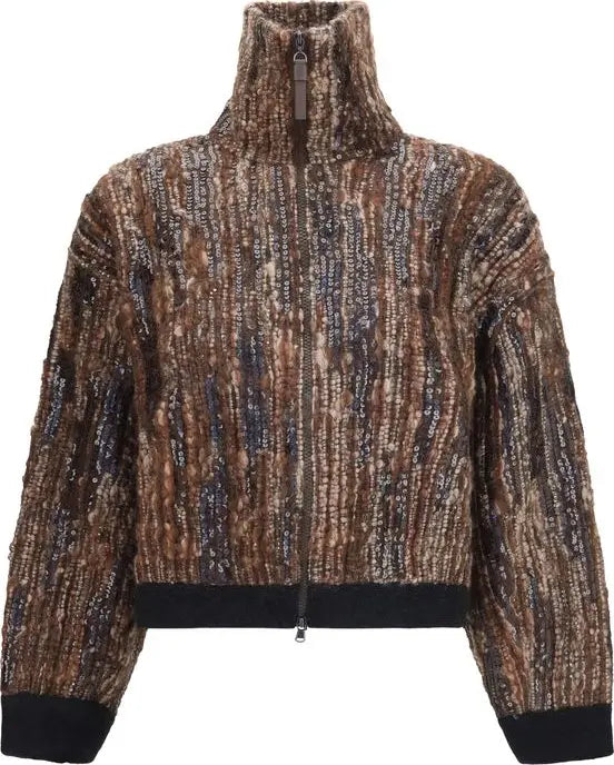 Brunello Cucinelli Brown Mohair Full-Length Jacket