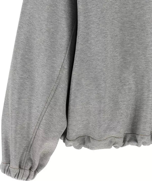 Brunello Cucinelli Silver Cotton Bomber Jacket