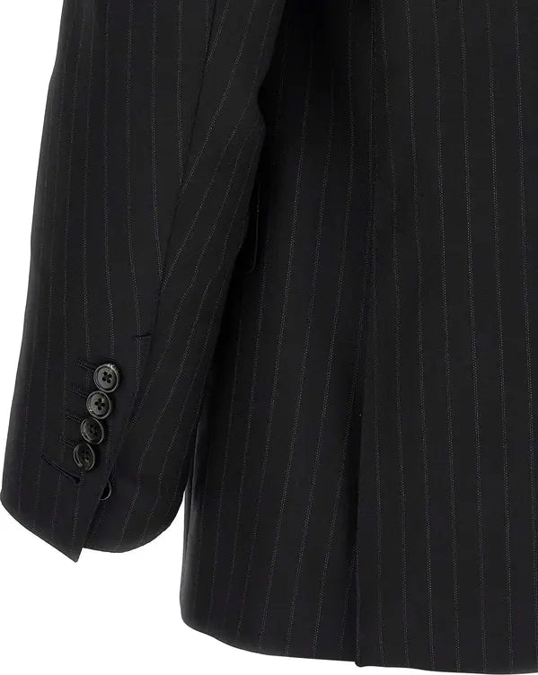Tom Ford Black Pinstripe Wool Two-Piece Suit