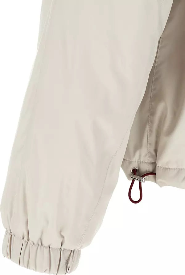Brunello Cucinelli White Water-Repellent Polyester Shell Jacket