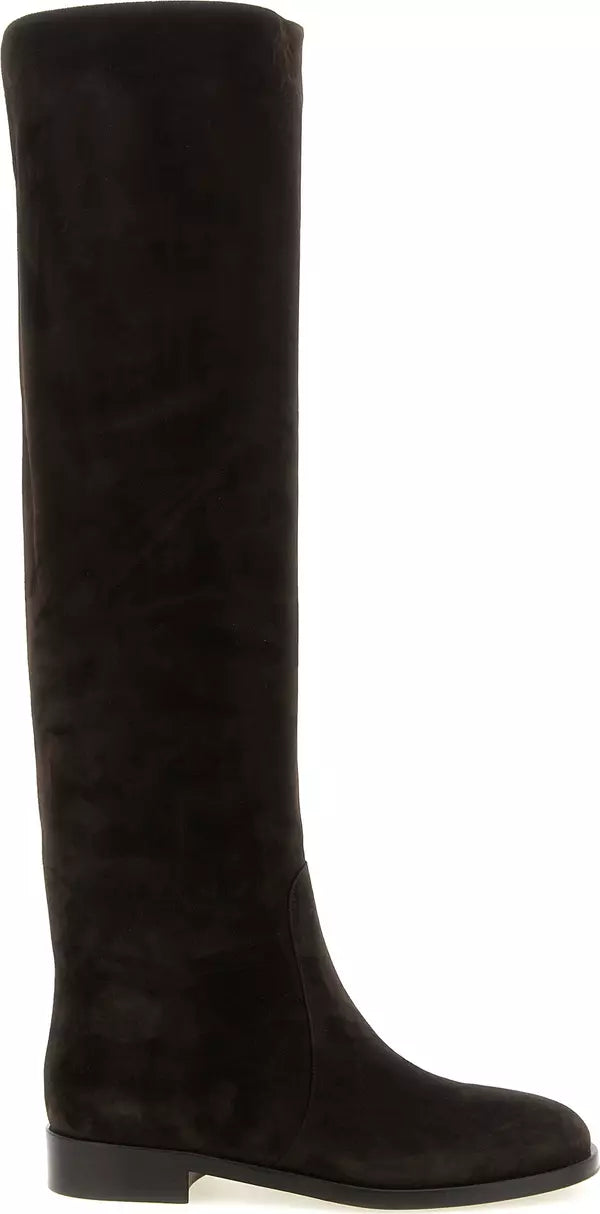 Gianvito Rossi Zayne Brown Suede Over-the-Knee Boots
