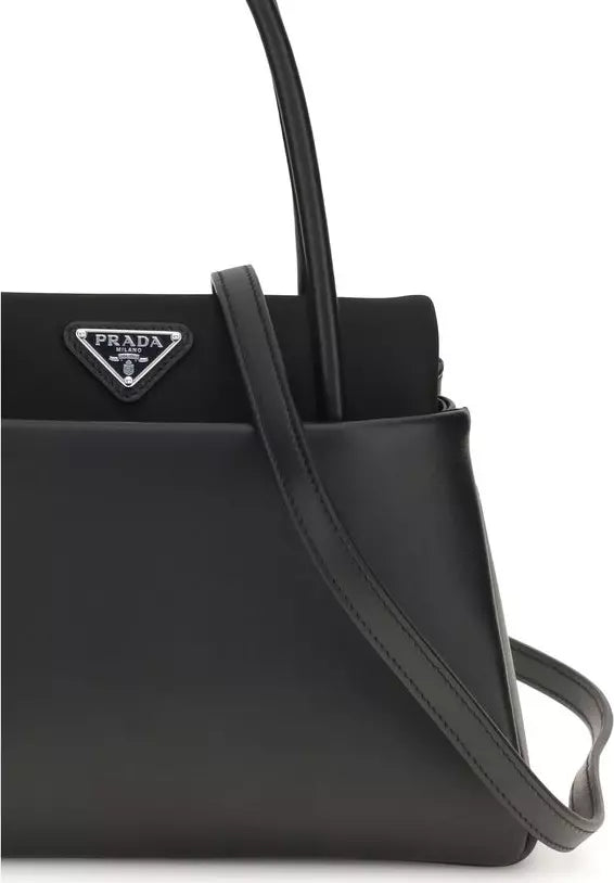 Prada Black Calf Leather Top Handle Bag