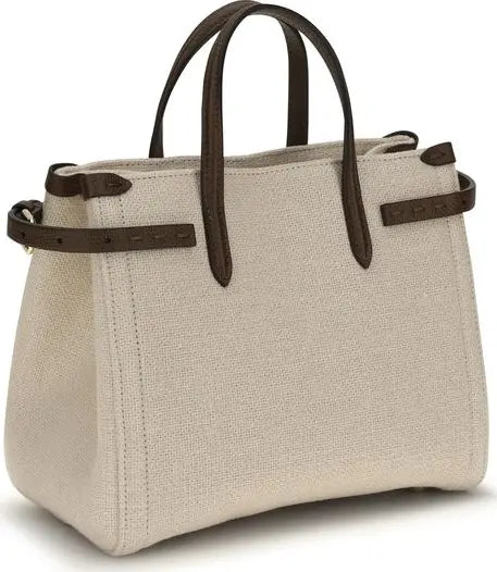 Valentino Garavani Antibes Mini Beige Linen Shoulder Bag