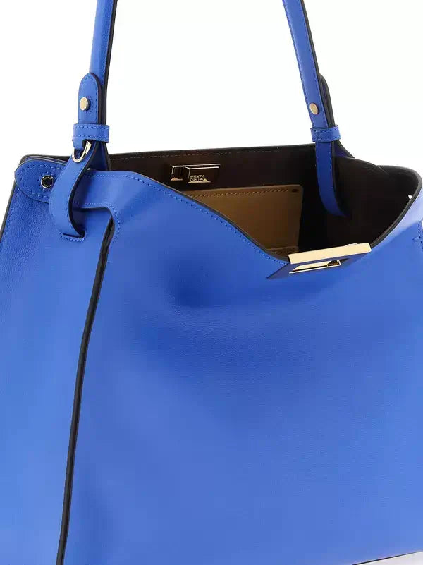 FENDI Way Medium Calfskin Leather Handbag – Blue