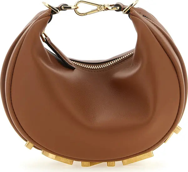 Fendi Fendigraphy Mini Brown Calfskin Handbag