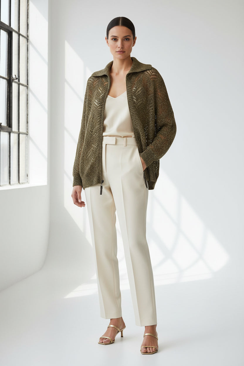 Brunello Cucinelli Brown Mohair Cardigan