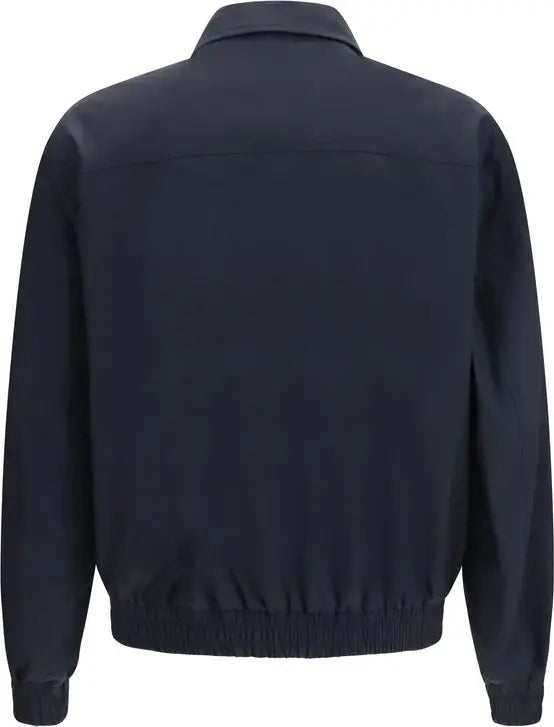 Brunello Cucinelli Blue Silk and Virgin Wool Jacket