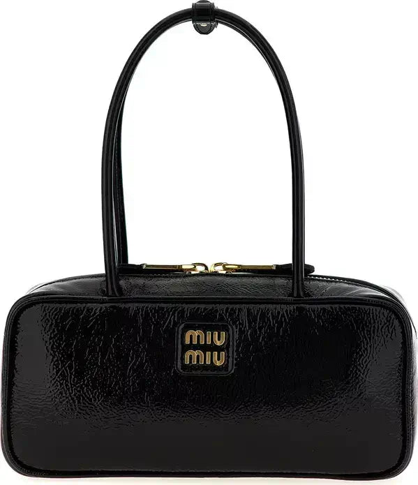 Miu Miu Black Beau Naplak Patent Leather Bag
