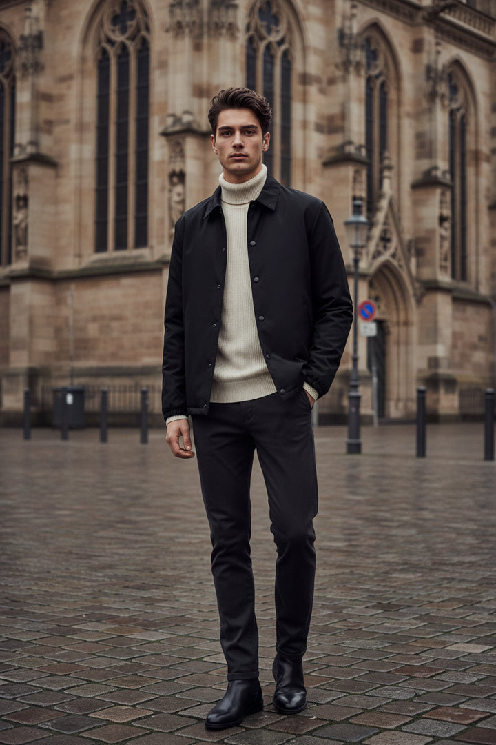 Prada Black Wool-Blend Travel Blouson Jacket