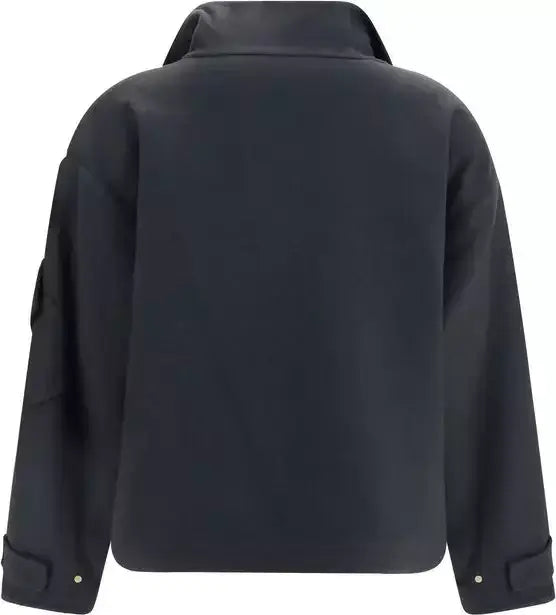 Giorgio Armani Gray Double-Cashmere Caban Coat